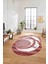 Dijital Lazer Kesim Daire Desen Yıkanabilir Kaymaz Yolluk Mutfak Salon Halısı, Lazer-33-Bordo, 4