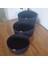 3lü Set Yuvarlak Jüt Hasır Sepet, Çok Amaçlı Düzenleyici, Kordon Ip Sepet, Organizer, Lacivert 5