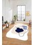 Baskılı Lazer Kesim Modern Yıkanabilir Kaymaz Yolluk Mutfak Salon Halısı, Lazer-32-Lacivert, 4