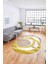 Dijital Lazer Kesim Daire Desen Yıkanabilir Kaymaz Yolluk Mutfak Salon Halısı, Lazer-33-Gold, 1