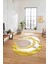 Dijital Lazer Kesim Daire Desen Yıkanabilir Kaymaz Yolluk Mutfak Salon Halısı, Lazer-33-Gold, 4