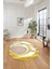 Dijital Lazer Kesim Daire Desen Yıkanabilir Kaymaz Yolluk Mutfak Salon Halısı, Lazer-33-Gold, 5