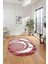 Dijital Lazer Kesim Daire Desen Yıkanabilir Kaymaz Yolluk Mutfak Salon Halısı, Lazer-33-Bordo, 5