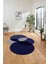 Dijital Lazer Kesim Daire Motifli Yıkanabilir Kaymaz Yolluk Mutfak Salon Halısı, Lazer-41-Lacivert, 1