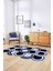 Dijital Lazer Kesim Daire Motifli Yıkanabilir Kaymaz Yolluk Mutfak Salon Halısı, Lazer-50-Lacivert, 2
