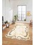 Dijital Lazer Kesim Modern Desen Yıkanabilir Kaymaz Yolluk Mutfak Salon Halısı, Lazer-36-Bej, 3
