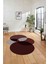 Dijital Lazer Kesim Daire Motifli Yıkanabilir Kaymaz Yolluk Mutfak Salon Halısı, Lazer-41-Bordo, 1