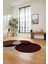 Dijital Lazer Kesim Daire Motifli Yıkanabilir Kaymaz Yolluk Mutfak Salon Halısı, Lazer-41-Bordo, 4