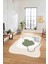 Baskılı Lazer Kesim Modern Yıkanabilir Kaymaz Yolluk Mutfak Salon Halısı, Lazer-32-Yeşil, 4