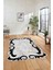 Dijital Lazer Kesim Modern Desen Yıkanabilir Kaymaz Yolluk Mutfak Salon Halısı, Lazer-36-Gri, 2