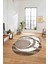Dijital Lazer Kesim Daire Desen Yıkanabilir Kaymaz Yolluk Mutfak Salon Halısı, Lazer-33-Kahve, 4