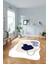 Baskılı Lazer Kesim Modern Yıkanabilir Kaymaz Yolluk Mutfak Salon Halısı, Lazer-32-Lacivert, 2