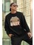 Mermaid Off Duty Baskılı Unisex Oversize Sweatshirt 2
