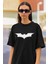 Batman Logo Baskılı Unisex Oversize Tişört 2