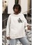 Minimalist Kedi Baskılı Unisex Oversize Sweatshirt 2