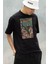 Siyah Örümcek Adam Baskılı Unisex Oversize Tişört 1