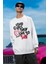 Good Girls They Like To Sın Yazılı Unisex Oversize BLINK-182 Sweatshirt 2