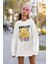 Smilley Forget Your Problem Baskılı Unisex Oversize Tasarım Sweatshirt 1
