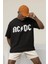 Ac Dc Rock Grubu Baskılı Tişört, Oversize Metal Müzik Grubu Tişört 3