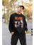 Rock Metal Müzik Grubu Üyeleri Baskılı Unisex Oversize Ac Dc Sweatshirt 1