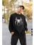 Spider-Man Logo Baskılı Unisex Oversize Örümcek Adam Sweatshirt 1