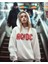 Ac Dc Back In Black Müzik Grubu Baskılı Unisex Oversize Tasarım Hoodie 2