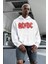 Rock Metal Müzik Grubu Baskılı Unisex Oversize Ac Dc Hoodie 4
