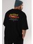 Lightning Mqueen Arka Baskılı Oversize T-Shirt Erkek Kadın Unisex Pamuk Bisiklet Yaka 1