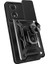 Honor 90 Uyumlu Kılıf Magnetik Standlı Kamera Korumalı Zore Sürgülü Vega Kapak-Siyah 2