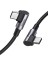 90 Derece Type-C To Type-C 60W Data ve Şarj Kablosu 1 Metre 3