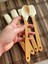 Betty 5 Li Mini Bambu Spatula Seti - Krem 1