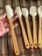 Betty 5 Li Mini Bambu Spatula Seti - Krem 2