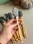 Betty 5 Li Mini Bambu Spatula Seti - Gri 2