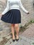 Kısa Kore Okul Tarzı Pileli Astarsız Fermuarlı Dugmelı Portoriko Etek 4
