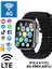 Watch 8 Ultra 4G Sim Kartlı Siyah 32GB Android Akıllı Saat GPS-WİFİ-YOUTUBE Çocuk iPhone Huawei Uyumlu 9 HKONE 1