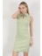 Kadın Polo Yaka Kolsuz Vücuda Oturan Elbise Yeşil - 10048 4