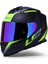 Storm 2 Nerve Neon Sarı Kapalı Motosiklet Kaskı Gökkuşağı Camlı 1