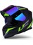Storm 2 Nerve Neon Sarı Kapalı Motosiklet Kaskı Gökkuşağı Camlı 3