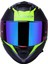 Storm 2 Nerve Neon Sarı Kapalı Motosiklet Kaskı Gökkuşağı Camlı 4