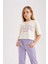 Kız Çocuk Crop Bisiklet Yaka 2li Kısa Kollu TIŞÖRT B7795A8NS 5
