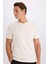Slim Fit Dar Kesim Bisiklet Yaka Krinkıl Kısa Kollu Tişört D7225AX25SP 1