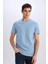%100 Pamuk New Regular Fit Bisiklet Yaka Basic Düz Kısa Kollu Tişört V7699AZ25SP 3