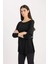 Regular Fit Bisiklet Yaka Basic Düz Siyah Triko Kazak D6281AX25SP 3