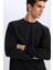 Regular Fit Bisiklet Yaka Basic Düz Sweatshirt D7231AX25SP 5
