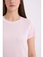 Regular Fit Bisiklet Yaka Basic Düz Kısa Kollu Tişört W7299AZ25SP 5