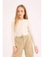 Kız Çocuk Slim Fit Dar Kesim Bisiklet Yaka Uzun Kollu Tişört D9234A825SP 5