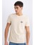 %100 Pamuk Slim Fit Dar Kesim Bisiklet Yaka Baskılı Kısa Kollu Tişört C2078AX25SM 1