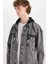 %100 Pamuk Oversize Geniş Kalıp Kapüşonlu Düğmeli Mevsimlik Baharlık Jean Ceket D0416AX25SP 4