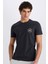 %100 Pamuk Slim Fit Dar Kesim Bisiklet Yaka Baskılı Kısa Kollu Tişört C2079AX25SM 1