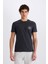 %100 Pamuk Slim Fit Dar Kesim Bisiklet Yaka Baskılı Kısa Kollu Tişört C2079AX25SM 3